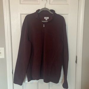 Croft & Barrow Maroon Half Zip Size XL